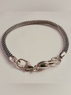 🆕Size 🆕 Brighton Beverly Glam bracelet Holds charms, beads, stoppers Silver mesh